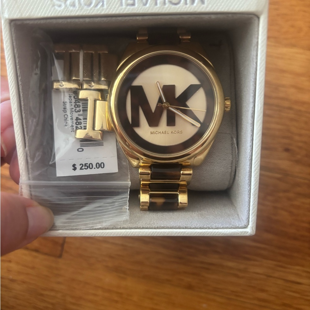 Michael Kors Gold and Brown Watch